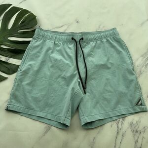 Mr Swim Mens Swim Trunks Shorts Size M Light Pastel Blue Lined Beach Solid